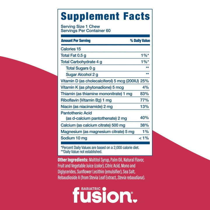 Strawberry Blast Bariatric Calcium Citrate Soft Chews