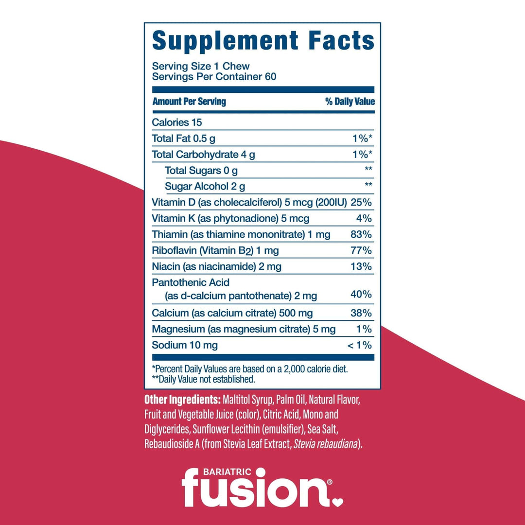Strawberry Blast Bariatric Calcium Citrate Soft Chews